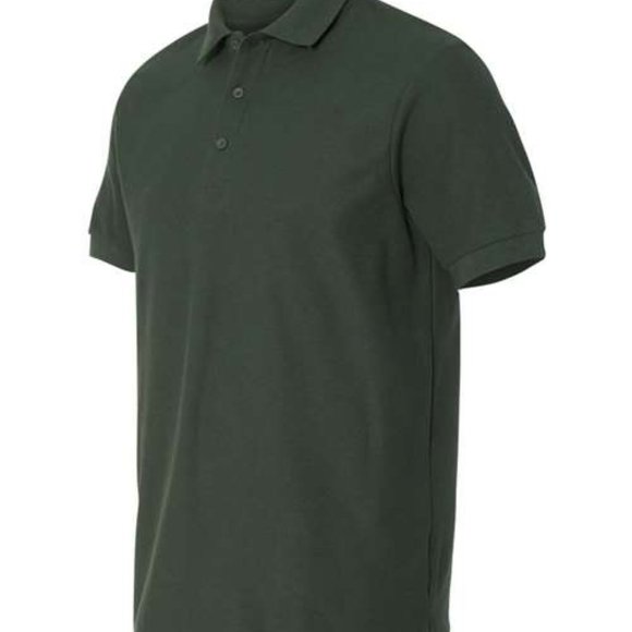 Gildan Polo Mens 5XL Premium Cotton Ring Spun Pique FORREST GREEN (BRAND NEW!) - Picture 4 of 6
